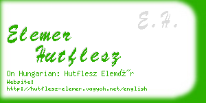 elemer hutflesz business card